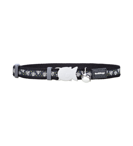 Red Dingo diamond black cat collar with adjustable length 20-32 cm, featuring elegant design and secure buckle.
