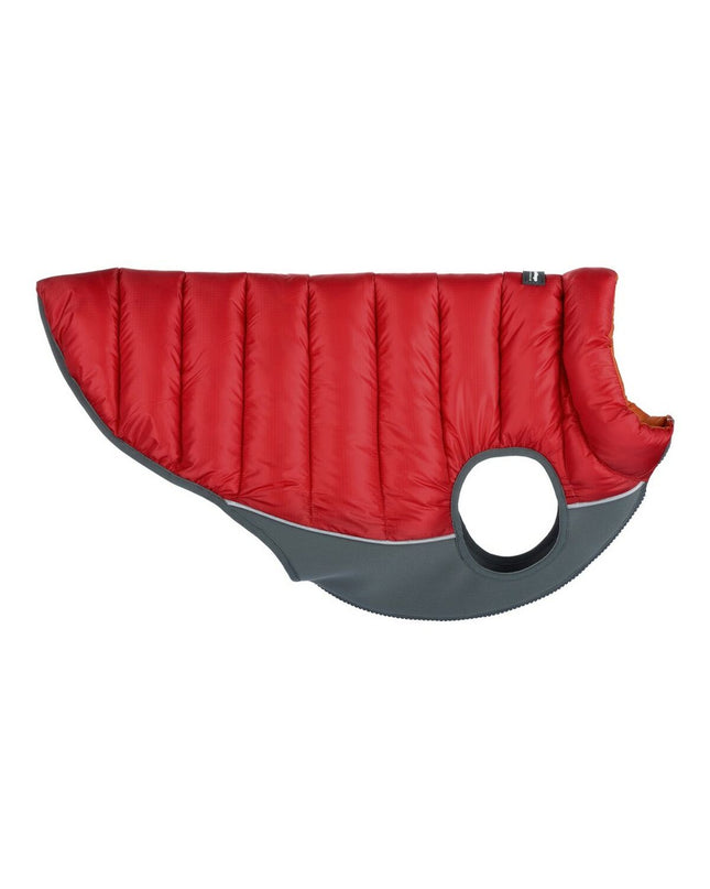 Red Dingo orange and red puffer dog jacket, 50 cm size, warm and stylish hondenjas designed for dogs.