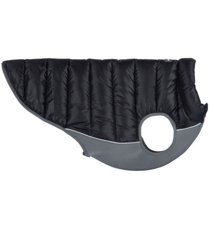 Red Dingo black and gray puffer dog coat for small dogs, 30 cm, lightweight and warm, suitable for winter outdoor walks.