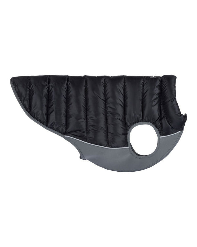 Red Dingo dog puffer jacket in black and gray for 35 cm dogs, warm and cozy outdoor dog apparel.