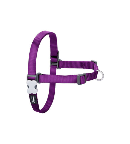 Red Dingo purple dog harness for medium-sized dogs, 50-70 cm, shown in a close-up image highlighting the durable material.