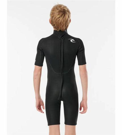 Black Rip Curl Freelite spring wetsuit for kids and men, neoprene water sports wetsuit with lightweight design for outdoor watersports.