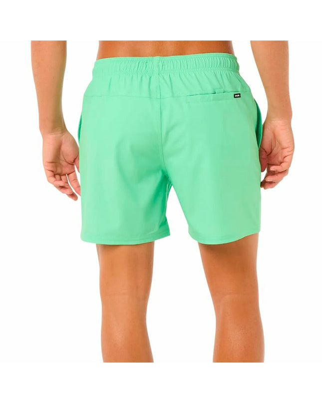 Rip Curl Daily Volley men's swim trunk in green aquamarine with a sporty design, suitable for watersports and outdoor activities.