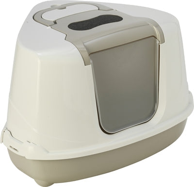 MODERNA corner cat litter box FLIP beige 56x45x39 cm
