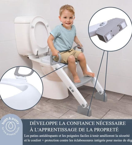 Toilet reducer - DREAMBABY - STEP-UP - Toilet training seat - 2-position adjustable - Aqua