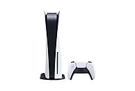 PlayStation 5 Slim 1TB console with digital EA Sports FC 26 game, sleek design, and standard edition features.