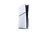 PlayStation 5 Slim 1TB console with digital EA Sports FC 26 game, sleek design, and standard edition features.