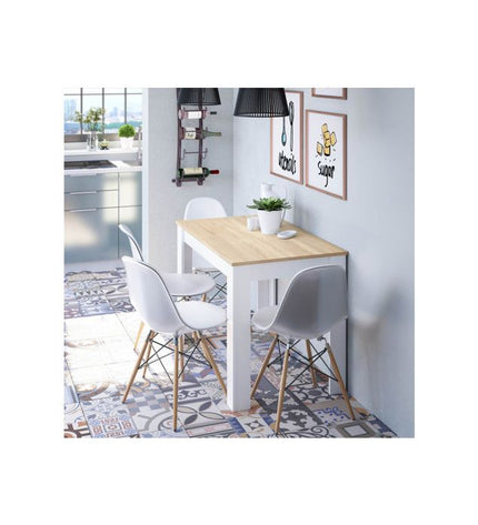 LILIAN dining table L109 x W67cm - White / Wood
