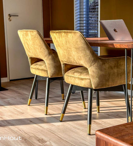 Stoel Tower Living Lenno - forest green - 2 stuks - showroommodel