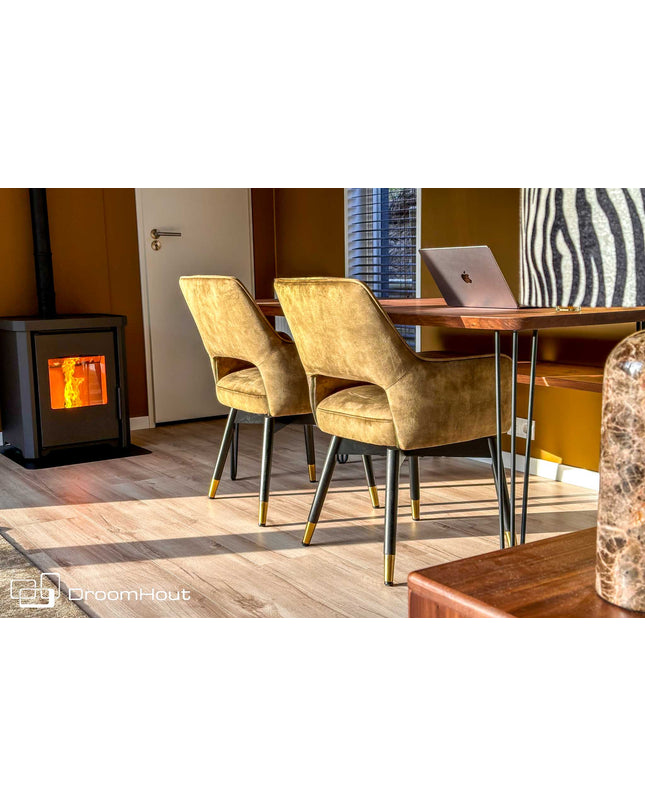 Stoel Tower Living Lenno - forest green - 2 stuks - showroommodel