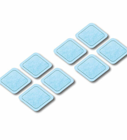 Beurer elektrische handmassager in blauw with square design, electrostimulation device for health and personal wellness.
