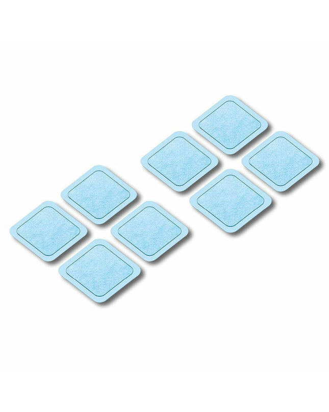 Beurer elektrische handmassager in blauw with square design, electrostimulation device for health and personal wellness.
