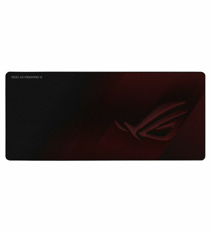 Asus gaming mat 90 x 40 cm in red, designed for electronic plug & play game consoles, with a smooth surface for gaming.