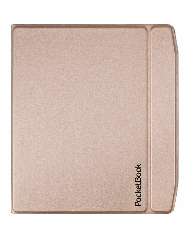PocketBook 7-inch eBook-reader e-boekhoes, soft PU cover in beige color protecting the device.