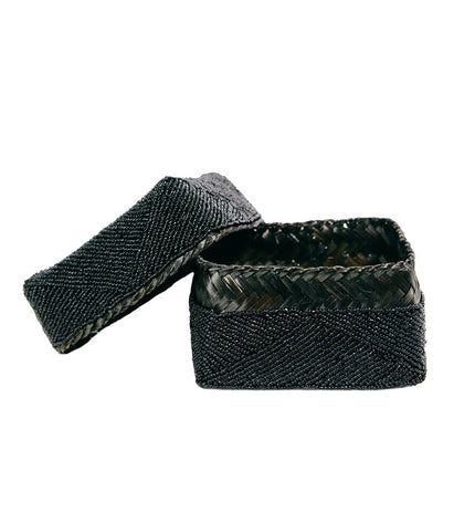 The Beaded Basket - Black - L