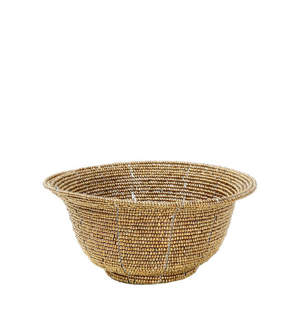 The Beaded Bowl Low - Gold - S