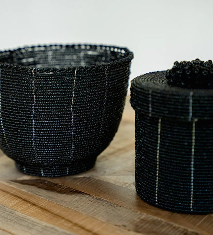The Beaded Candy Bowl - Black - M