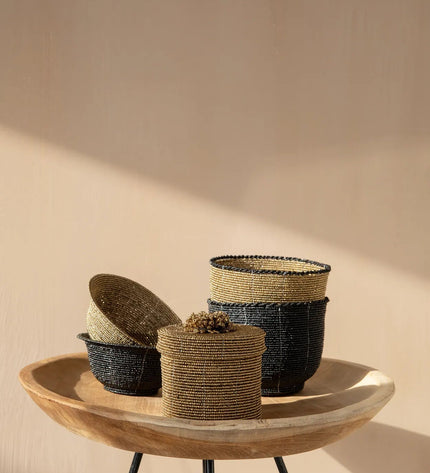 The Beaded Candy Bowl - Black - M
