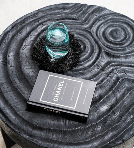 The Fringe Raffia Coaster - Black