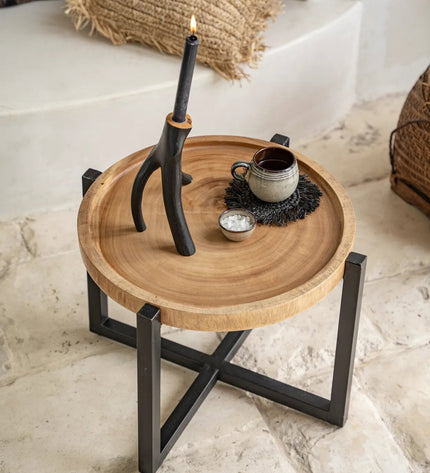 The Fringe Raffia Coaster - Black