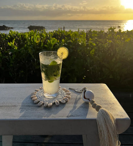 The Seagrass Shell Coaster - White