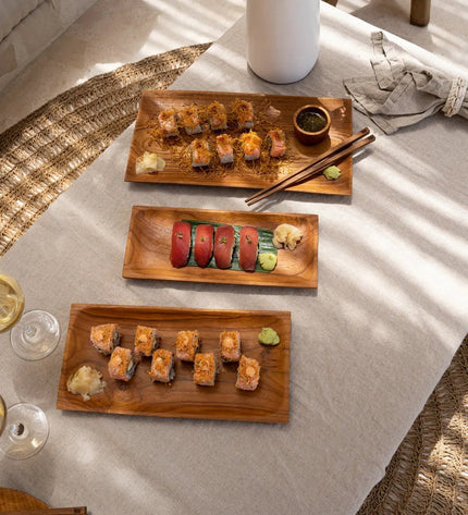 The Teak Root Sushi Plate - S