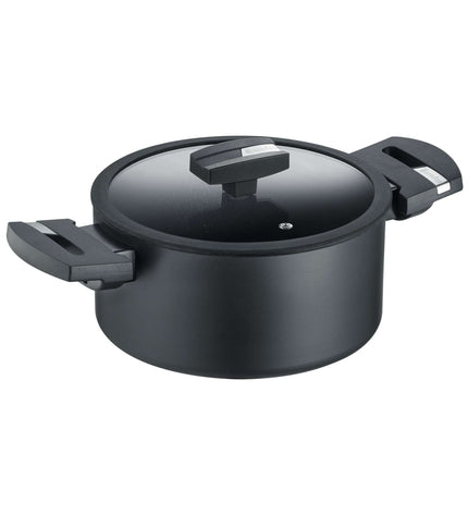 B.Green Cooking Pot with Glass Lid Ø 20 cm