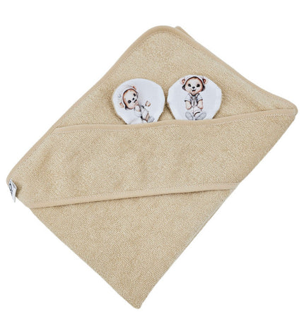 Bamboo bath cover Gardener Bear / Beige
