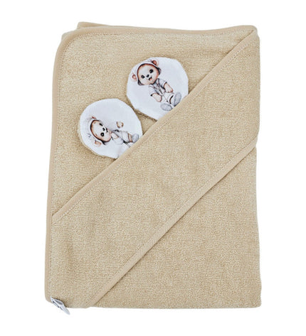 Bamboo bath cover Gardener Bear / Beige