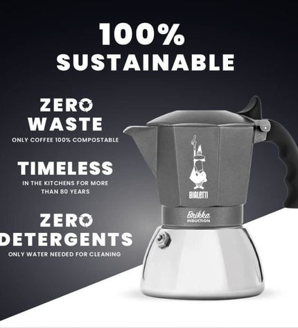 Bialetti - Brikka Italian coffee maker - induction 4 cups