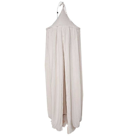 Beige muslin cot canopy