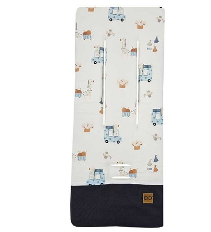 Stroller insert with memory foam Giraffe/Blue