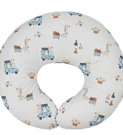 Velvet nursing croissant GIRAFFE/BLUE