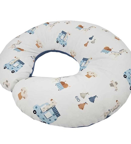 Velvet nursing croissant GIRAFFE/BLUE