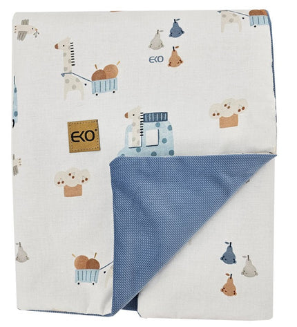 Educational blanket mat with VELVET lining GIRAFFE/BLUE