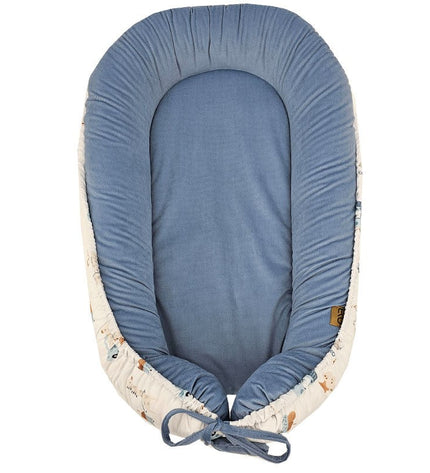 Velvet baby cocoon Giraffe/Blue