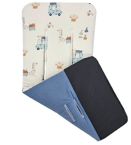 Stroller insert with memory foam Giraffe/Blue