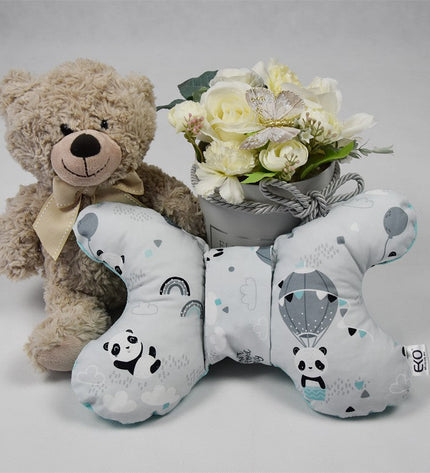 Butterfly pillow GIRAFFE/BLUE