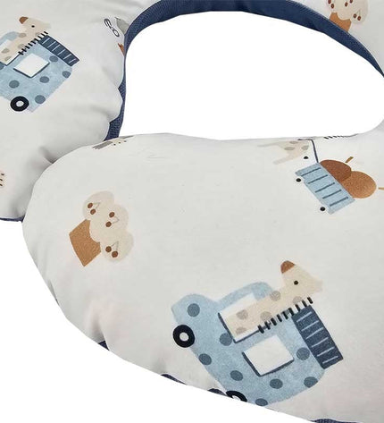 Velvet nursing croissant GIRAFFE/BLUE
