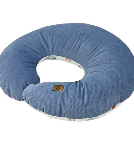 Velvet nursing croissant GIRAFFE/BLUE