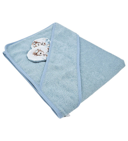 Bamboo bath cover Pilot Bear/Blue