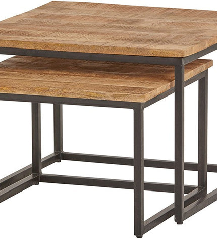 Cuba square coffee table, set of 2, medium