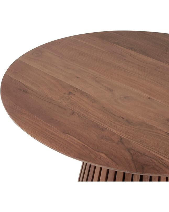Eetkamertafel Ø130, Acacia naturel
