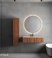 warm noten lak / 60 cm (enkele bak) / zonder kraangat