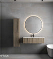 blank noten lak / 60 cm (enkele bak) / zonder kraangat