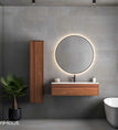 warm noten lak / 60 cm (enkele bak) / zonder kraangat