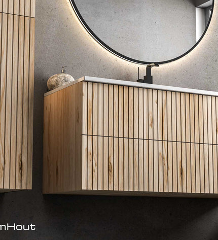 Badkamermeubel DroomHout Wave 80 cm - showroommodel