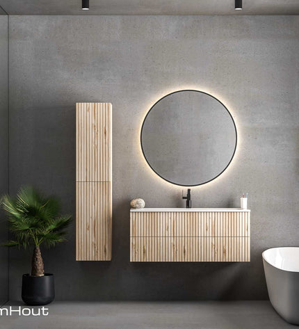 Badkamermeubel DroomHout Wave 80 cm - showroommodel