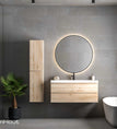 blank eiken lak / 80 cm (enkele bak) / zonder kraangat