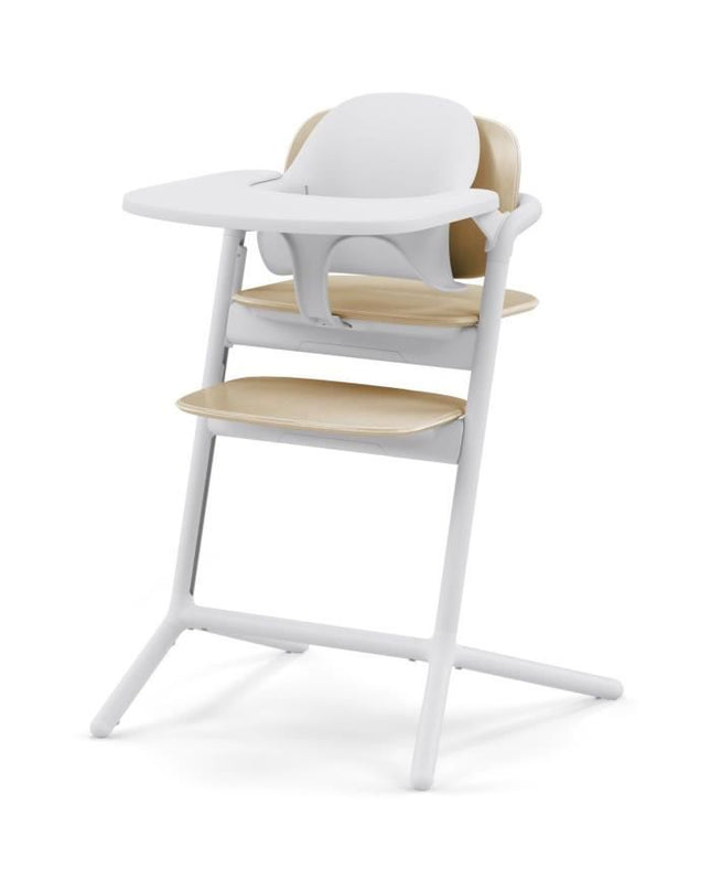 CYBEX - Lemo 2 3-in-1-pakket met verstelbare kinderstoel, babyset en dienblad - Zandwit